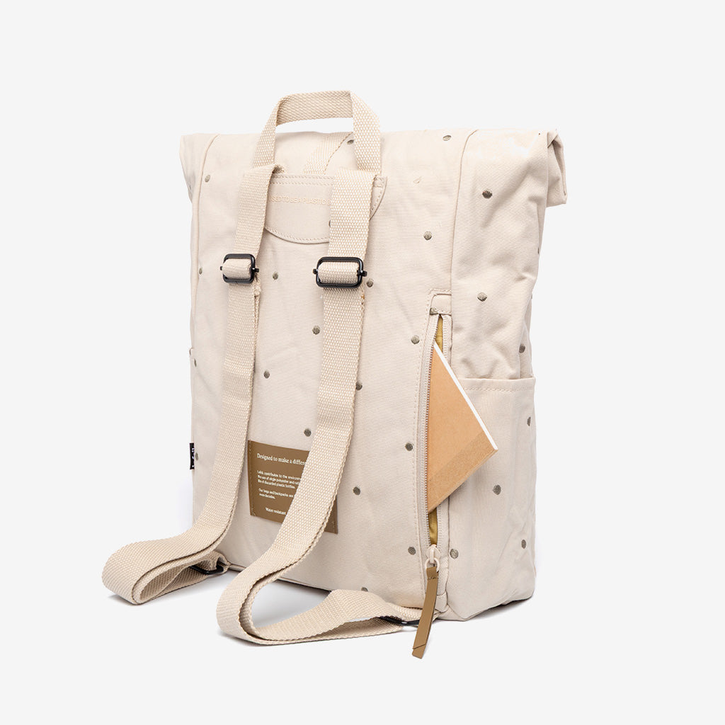 Roll Mini Backpack Ecru Dots - Lefrik
