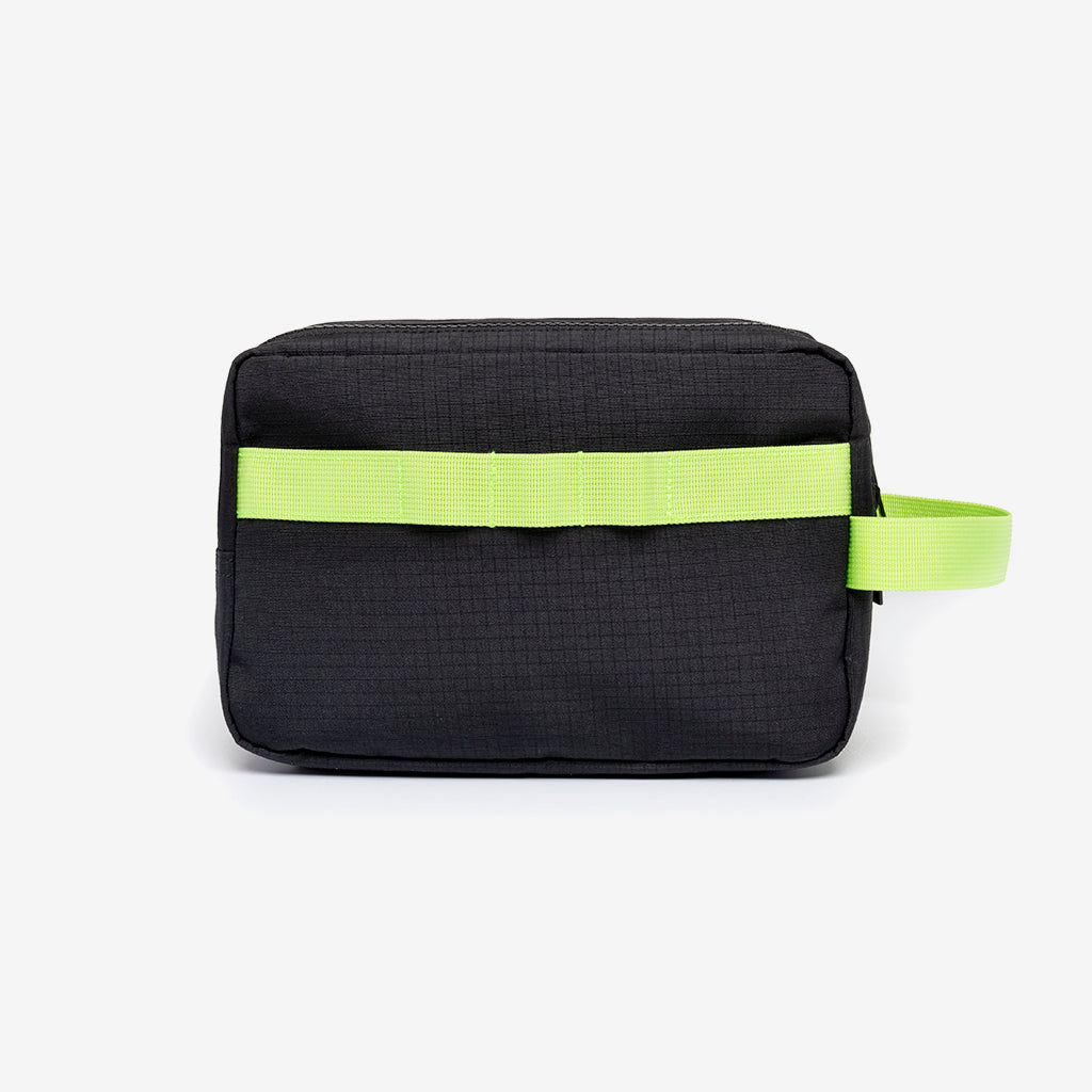 Kei Double Washbag Black Lime - Lefrik