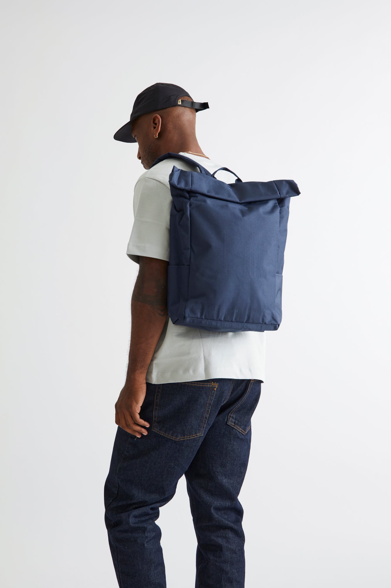 Roll Backpack Navy - Lefrik