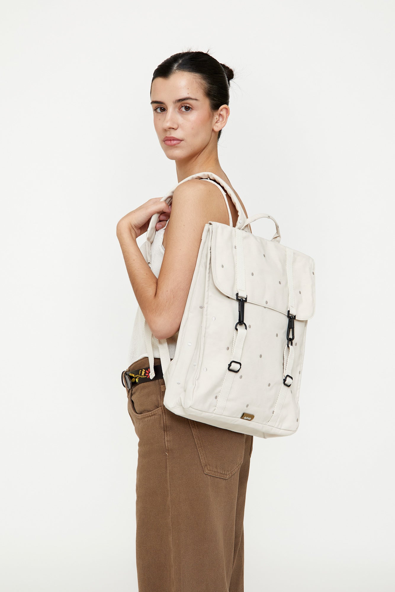 Handy Backpack Ecru Dots - Lefrik