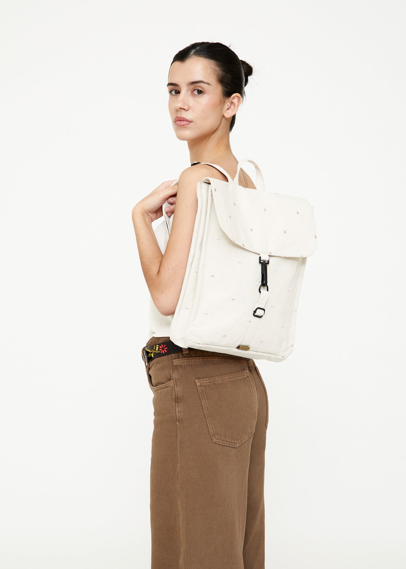 Handy Mini Backpack Ecru Dots - Lefrik