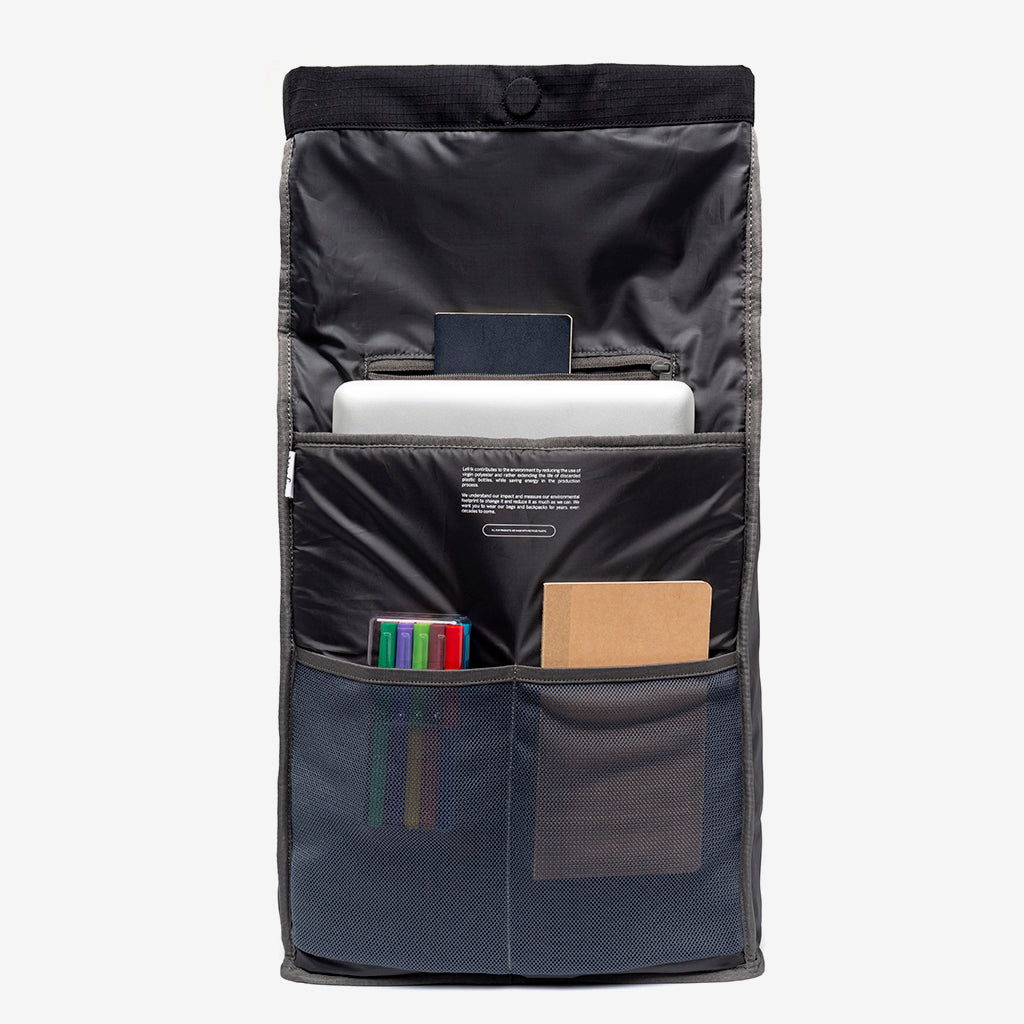 Lars Roll Backpack Black Lime - Lefrik