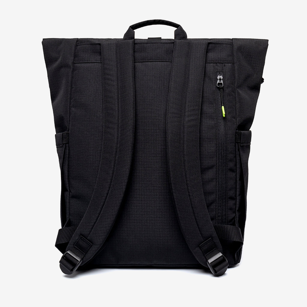 Lars Roll Backpack Black Lime - Lefrik