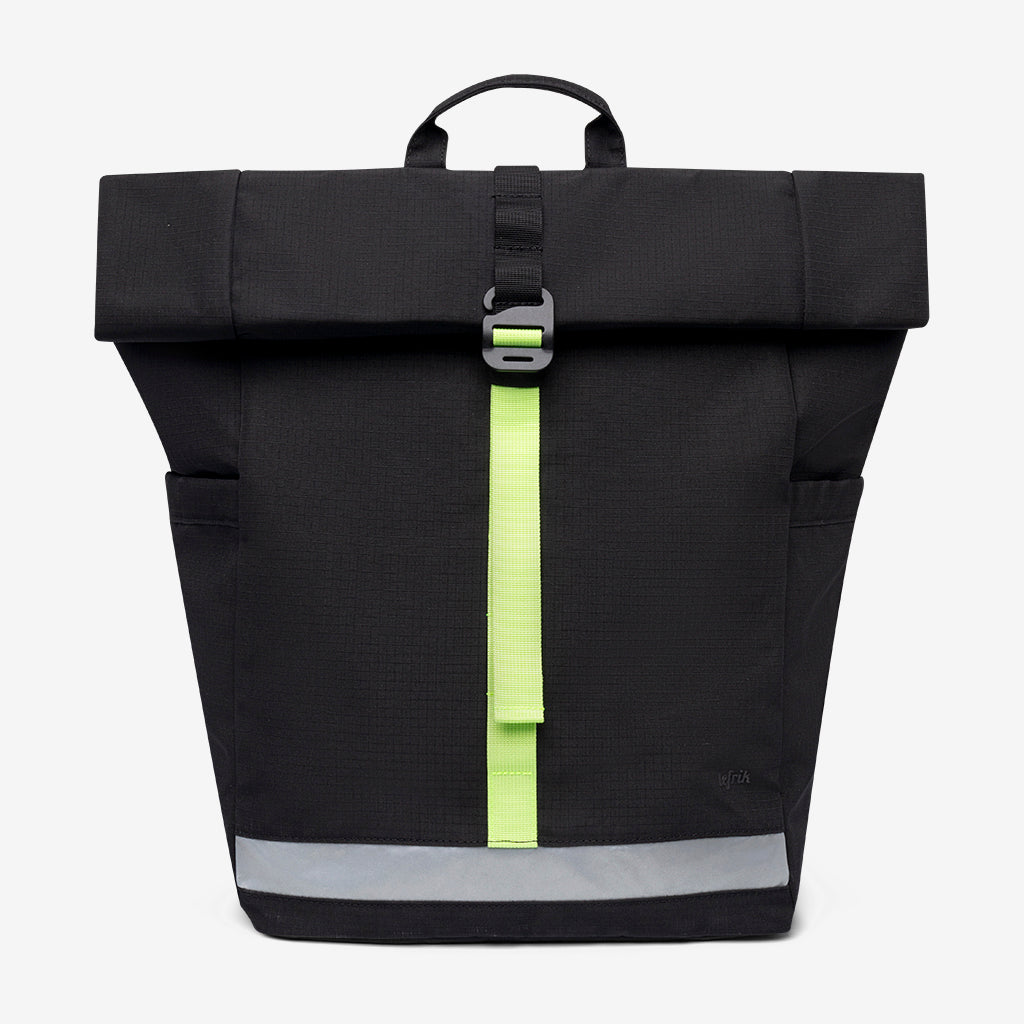 Lars Roll Backpack Black Lime - Lefrik