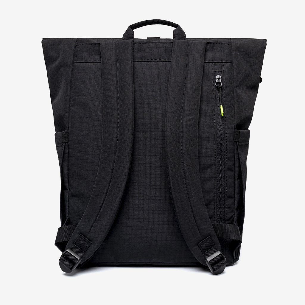 Pack Lars Roll Backpack Black Lime - Lefrik