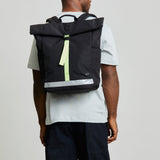 Pack Lars Roll Backpack Black Lime - Lefrik