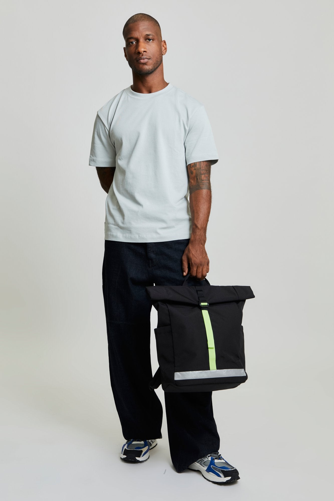 Pack Lars Roll Backpack Black Lime - Lefrik